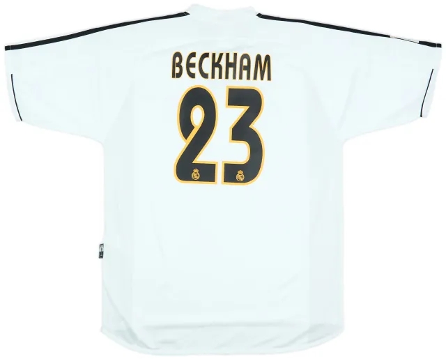 2003-04 Real Madrid Home Shirt Beckham #23 - 8/10 - (XL)