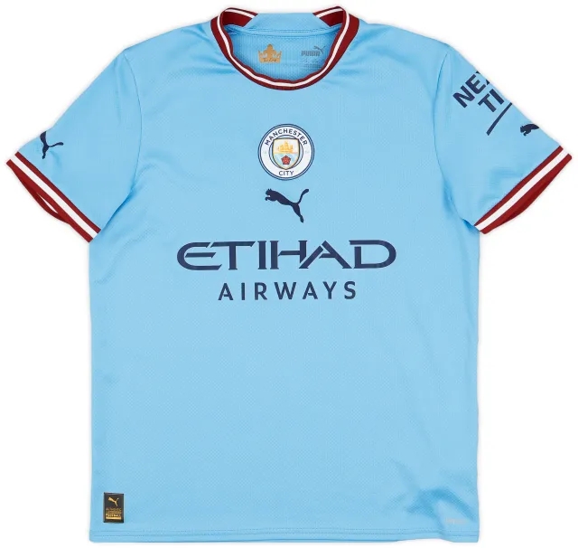 2022-23 Manchester City Home Shirt - 8/10 - (XL.Boys)