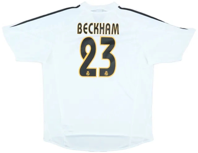 2004-05 Real Madrid Home Shirt Beckham #23 - 8/10 - (XL)
