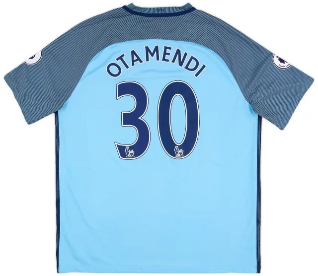2016-17 Manchester City Home Shirt Otamendi #30 - 8/10 - (XL)