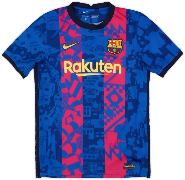 2021-22 Barcelona Third Shirt - 8/10 - (L.Boys)