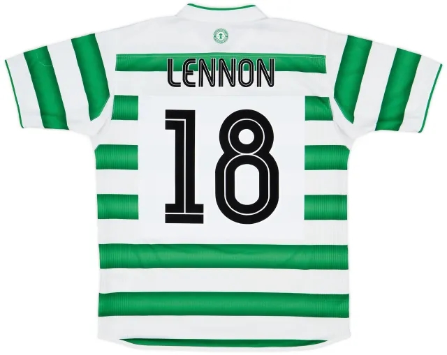 2003-04 Celtic Home Shirt Lennon #18 - 8/10 - (M)