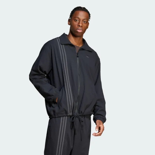 adidas Originals Men Fashion Seersucker Firebird Track Top