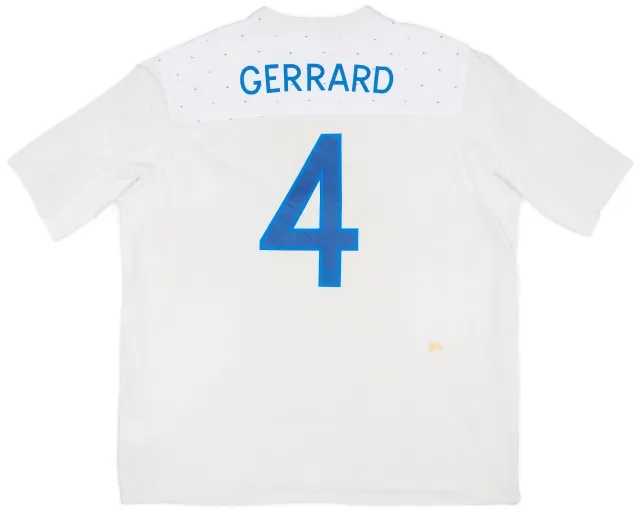 2010-11 England Home Shirt Gerrard #4 - 4/10 - (3XL)
