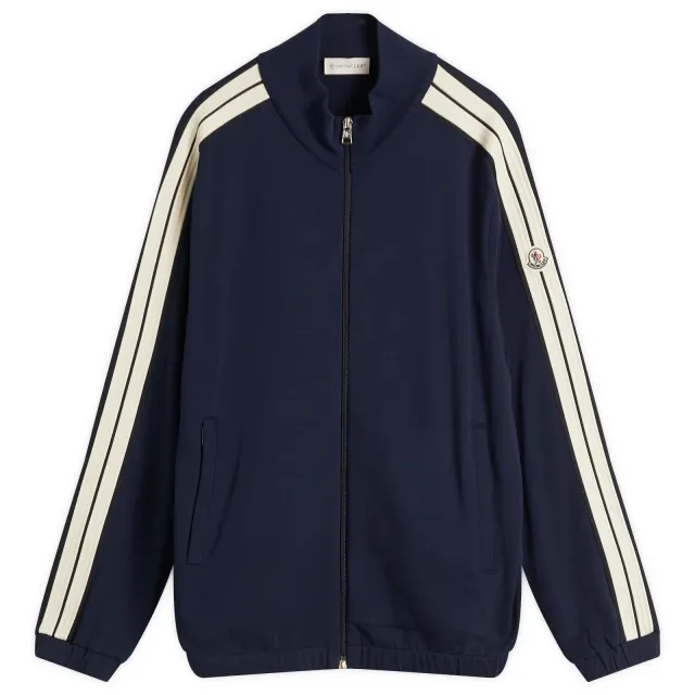 Moncler Men's Zip Up Fleece Sweat Navy