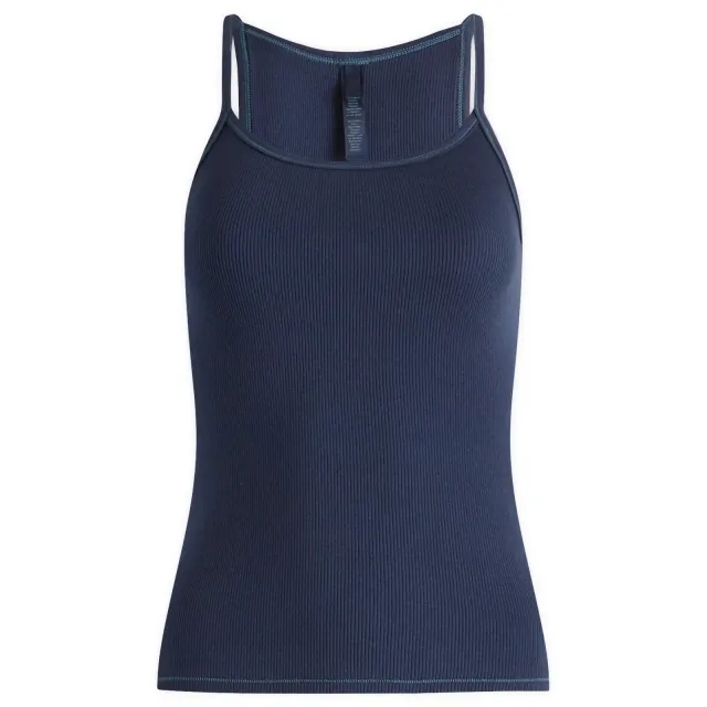 SKIMS Women's Cotton Rib Scoop Tank Navy