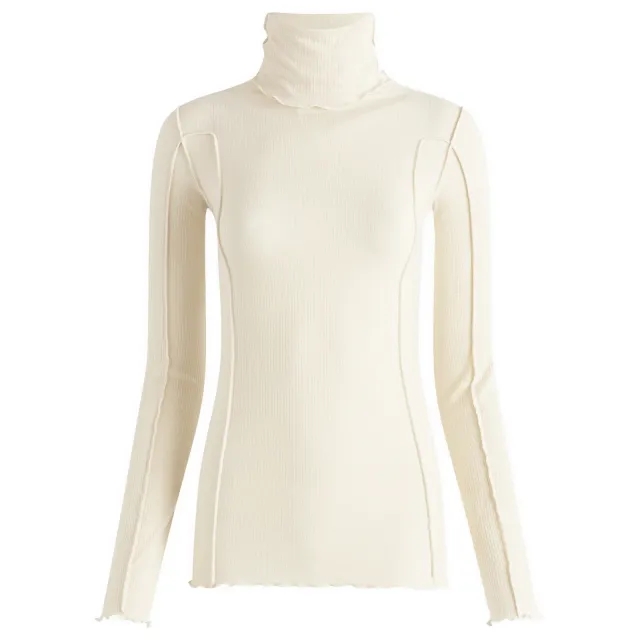 Baserange Women's Omato Turtleneck Top Off White