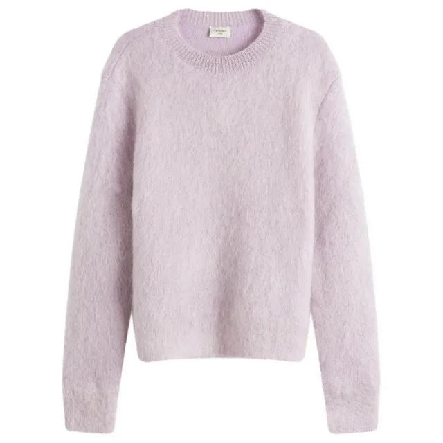 Saint Laurent Men's Lilac Mohair Jumper