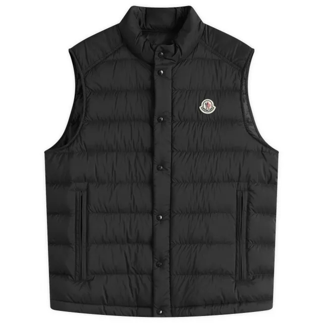 Moncler Men's Recycled Longue Saison Opaque Barthe Vest Black