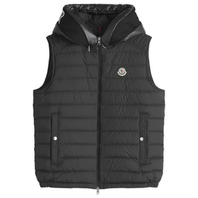 Moncler Men's Recycled Matte Poly Bourget Vest Black