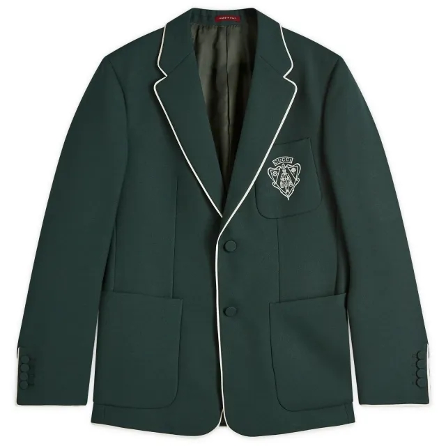 Gucci Men's Marcell Blazer Deep Bottle Green