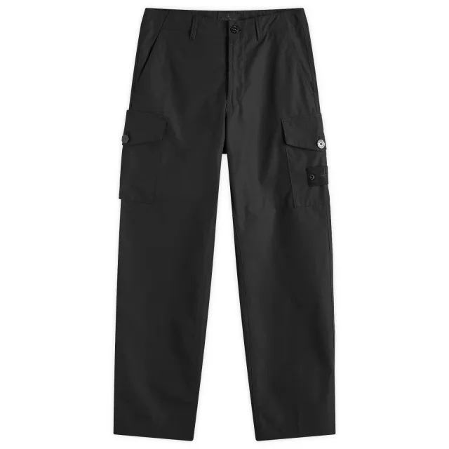 Stone Island Men's Ghost Piece Weatherproof Canvas Cargo Pants Black