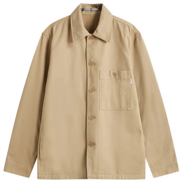 Norse Projects Men's Standard Twill Overshirt Utility Khaki