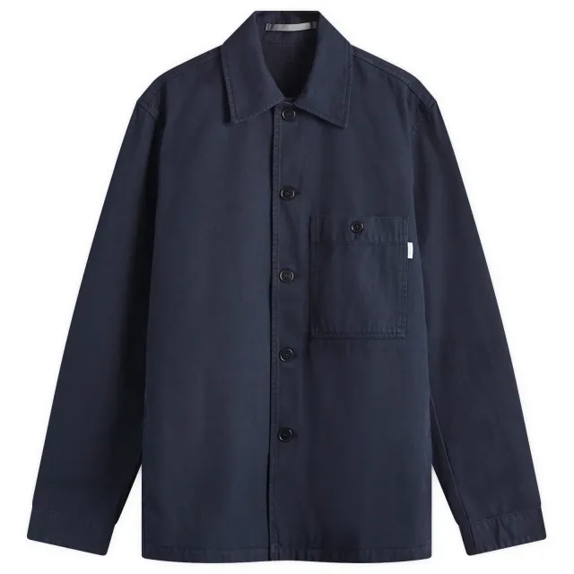 Norse Projects Men's Standard Twill Overshirt Dark Navy