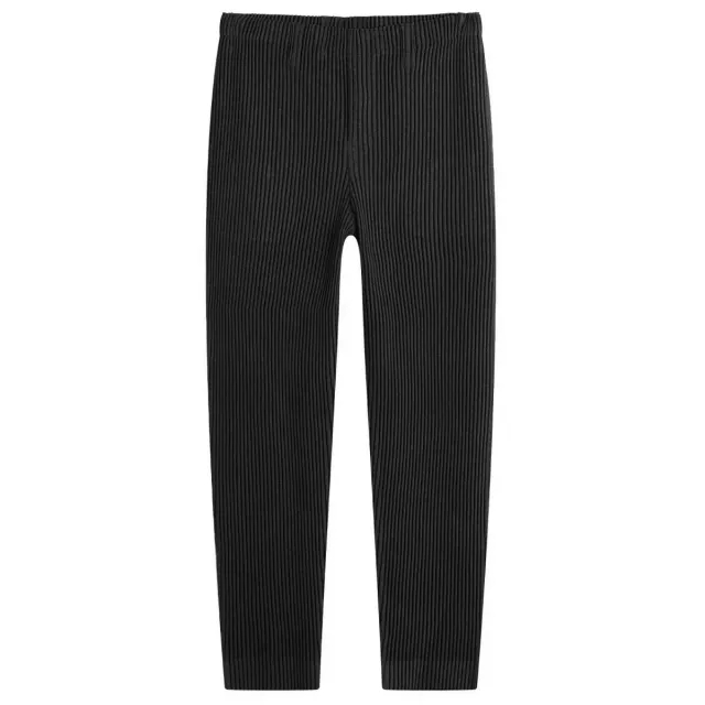 Homme Plissé Issey Miyake Men's Wool Like Pleated Trousers Black