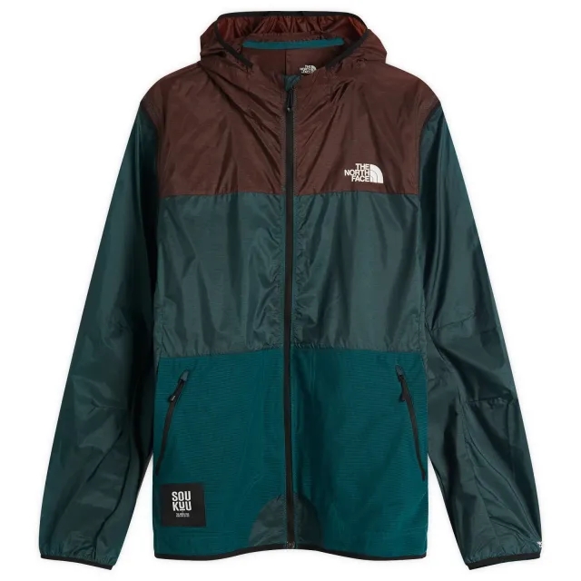 The North Face Men's x Soukuu Trail Run Convertible Wind Jacket Bitter Chocolate/Deep Blue