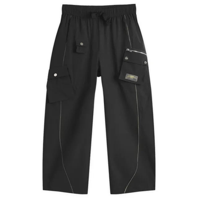 GANNI Women's Stretch Shell Elasticated Cargo Pants Presented by END. Black