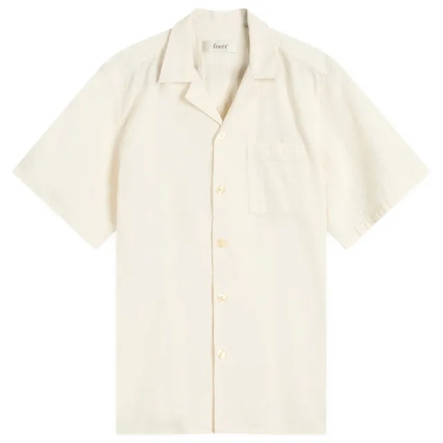 Foret Men's Hush Seersucker Vacation Shirt Cloud