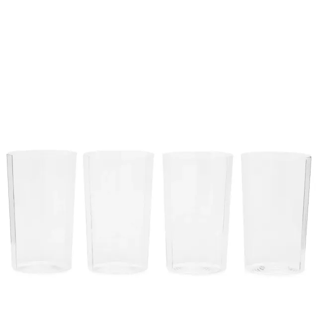 HAY Angle Glass Medium - Set of 4 Clear