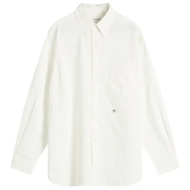 Nanamica Men's Button Down Wind Shirt White