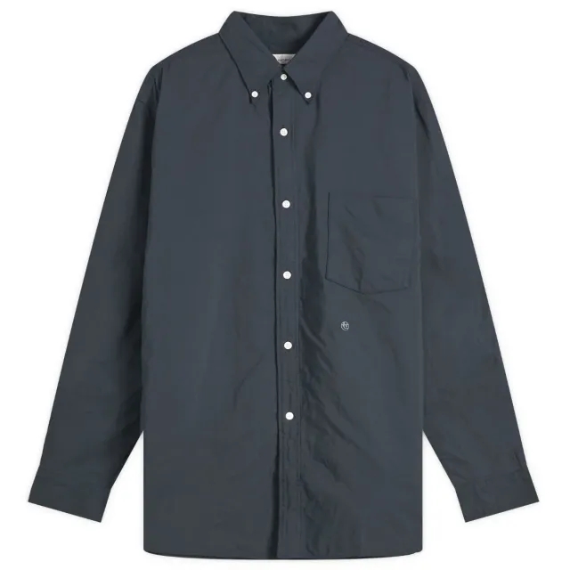 Nanamica Men's Button Down Wind Shirt Dark Navy