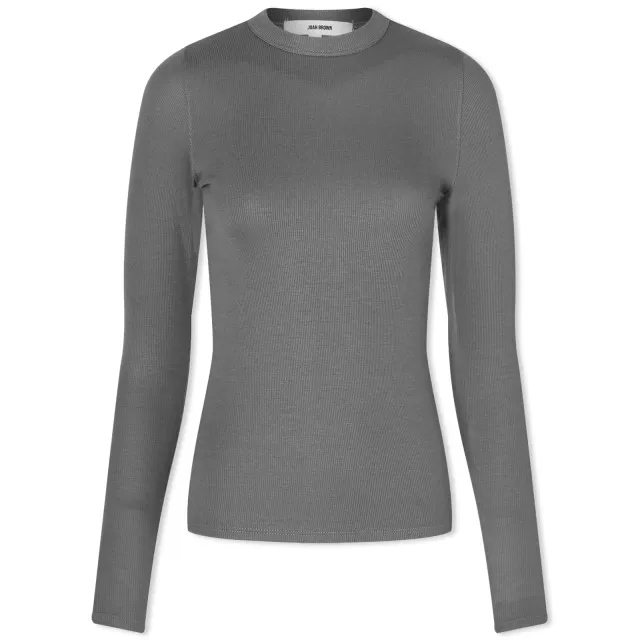 Joah Brown Women's Crew Long Sleeve Top Smoke