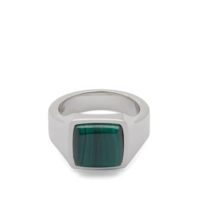 Serge DeNimes Men's Cushion Ring Malachite