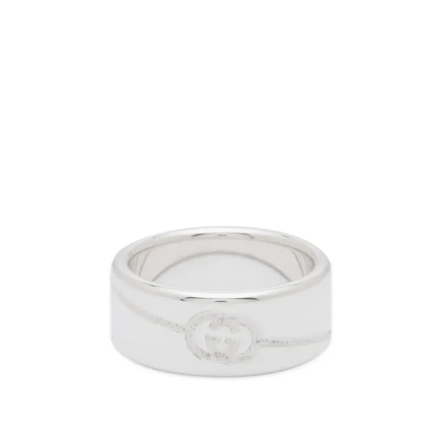 Gucci Men's Tag Ring 9mm Silver