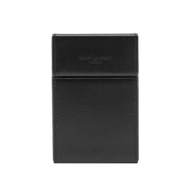 Saint Laurent Men's Leather Cigarette Box Black