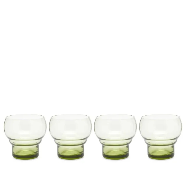 HKliving Bulb Drinking Glasses - Set of 4 Mint Green