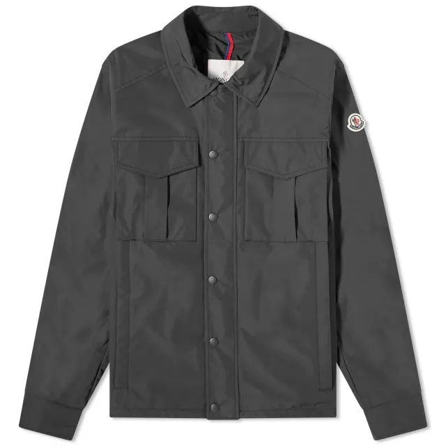 Moncler Men's Frema Micro Soft Nylon Overshirt Black