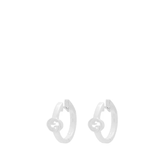 Gucci Women's Interlocking Earrings Silver