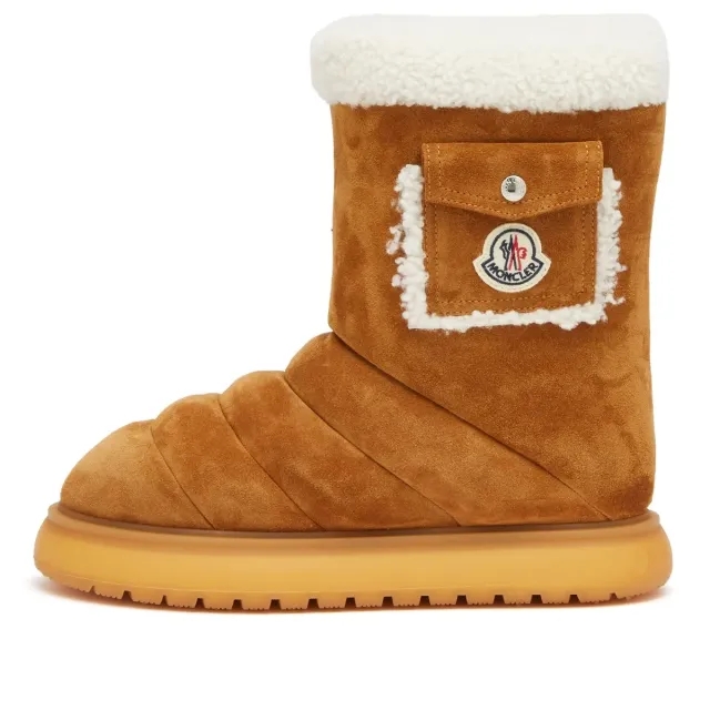 Moncler Women's Gaia Pocket Mid Snow Boots Brown