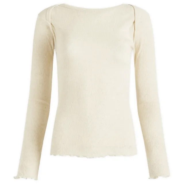 Baserange Women's Pink Long Sleeve Top Undyed