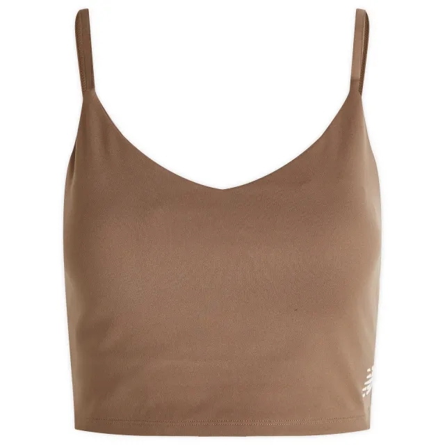New Balance Women's Soft Bra Top Dark Mushroom