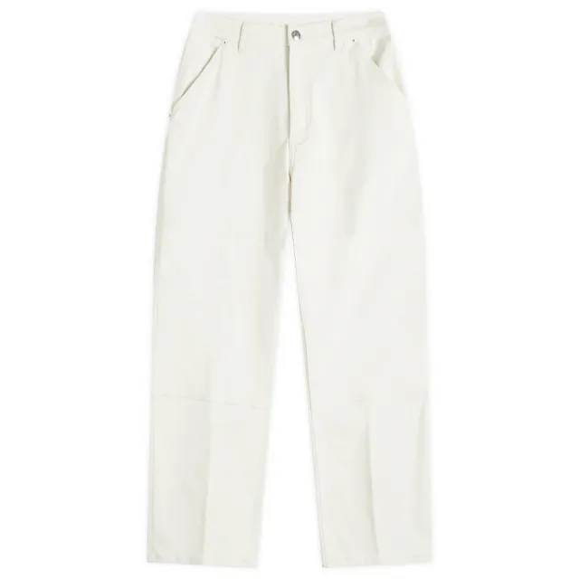 Moncler Men's Canvas Carpenter Trousers White