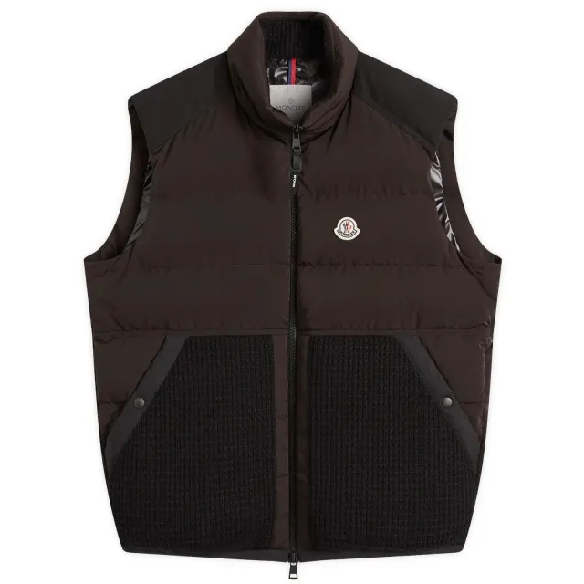 Moncler Men's Larci Rip Stop Vest Black