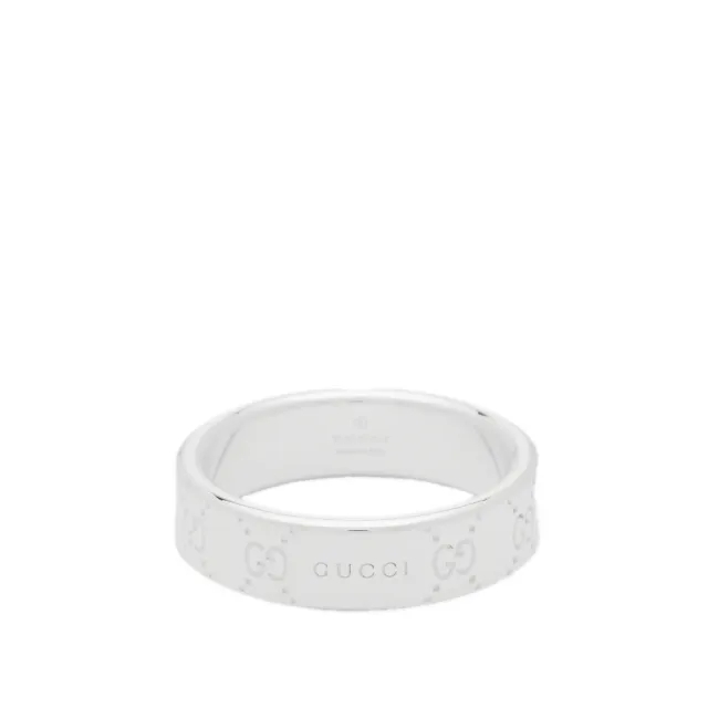 Gucci Women's Signature GG 6mm Ring Silver