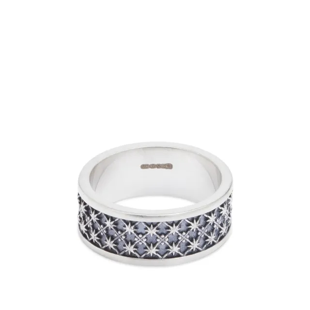 Serge DeNimes Men's Jacquard Ring Sterling Silver