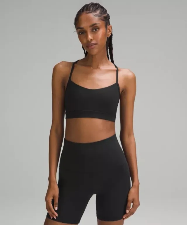 lululemon – Women's Flow Y Sports Bra Nulu Light Support, A-C Cups – Color Black – Size 12