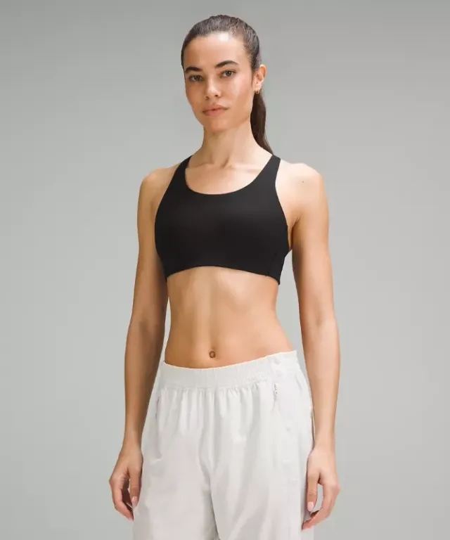 lululemon – Women's Energy Sports Bra High Support, B-DDD Cups – Color Black – Size 34DD