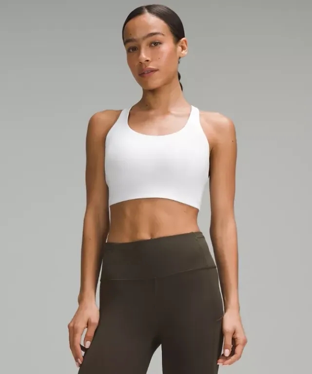 lululemon – Women's Energy Sports Bra High Support, B-DDD Cups – Color White – Size 32B