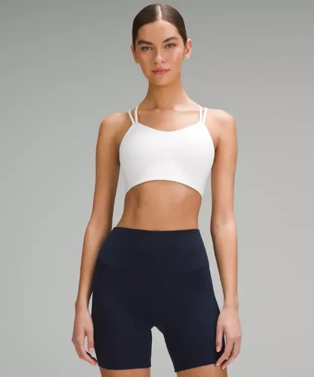lululemon – Women's Like a Cloud Longline Sports Bra Light Support, B/C Cup – Color White – Size 10