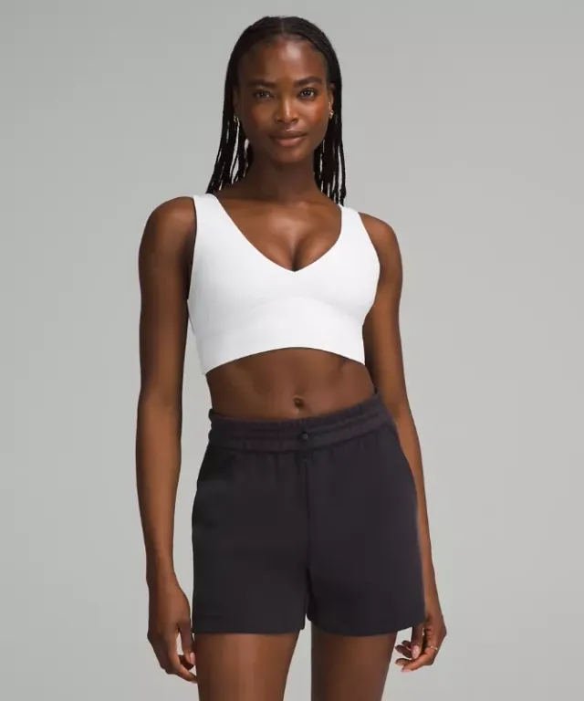 lululemon – Women's Align V-Neck Sports Bra Light Support, C/D Cup – Color White – Size 10
