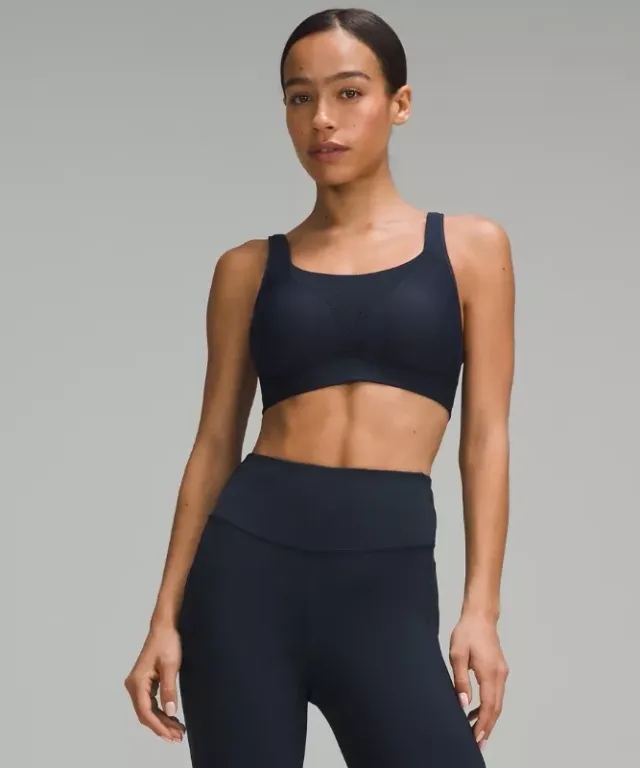 lululemon – Women's Run Times Sports Bra High Support, B-G Cups – Color Blue – Size 32B