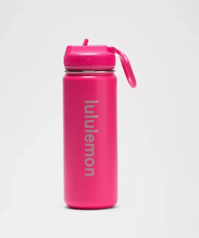 lululemon – Back to Life Sport Bottle 18oz Straw Lid – Color Pink/Neon
