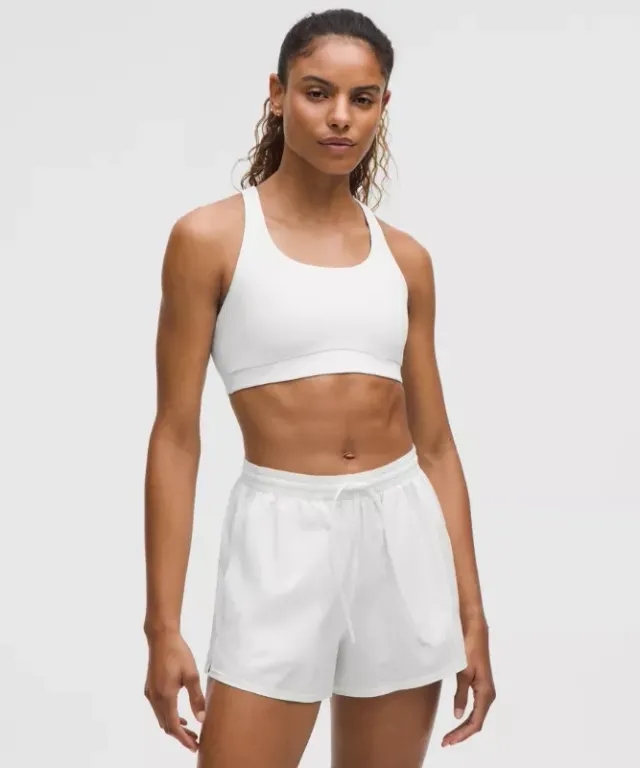 lululemon – Women's Energy Sports Bra Medium Support, B-D Cups Evolve – Color White – Size 2XS