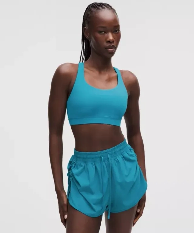 lululemon – Women's Energy Sports Bra Medium Support, B-D Cups – Color Blue – Size 10
