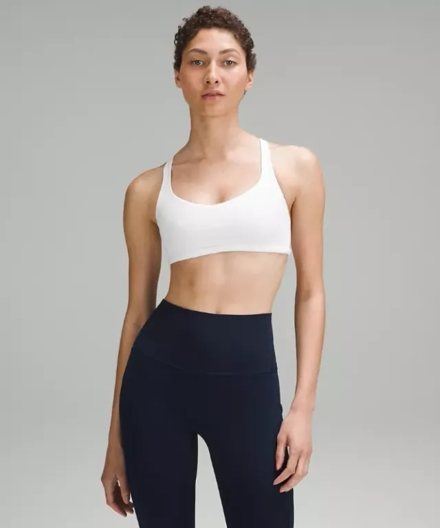 lululemon – Women's Free to Be Sports Bra - Wild Light Support, A/B Cup – Color White – Size 10