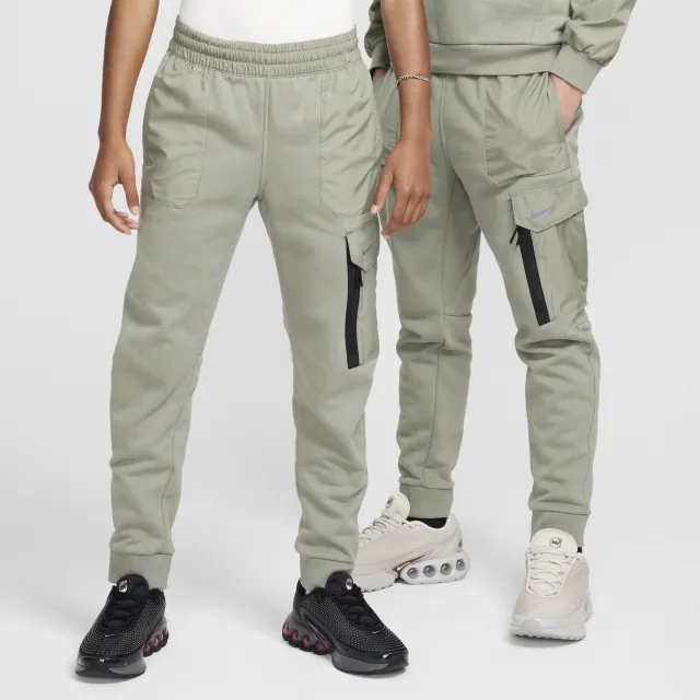 Nike Sportswear City Utility EasyOn Older Kids' Fleece Trousers - Grey - Cotton/Polyester